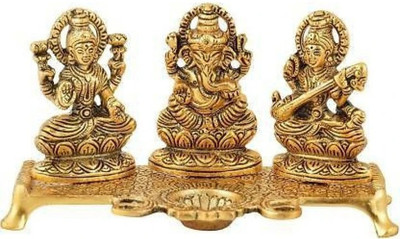 anil job works Decorative Showpiece  -  14 cm(Metal, Gold)