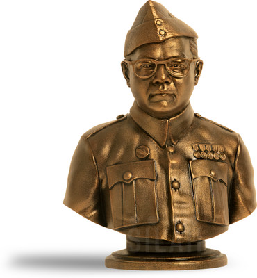 SILAII Netaji Subhas Chandra Bose Sculpture Decorative Showpiece  -  12.7 cm(Resin, Marble, Brown)