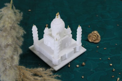 Shivay Craft White Marble Taj Mahal Showpiece for Home Decor & Gifting Decorative Showpiece  -  10.16 cm(Marble, White)