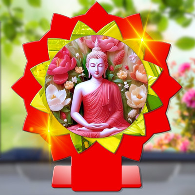 SANBIA Gautam Buddha Siddhartha Shakyamuni Car Dashboard Idol Decorative Showpiece  -  11 cm(Plastic, Multicolor)