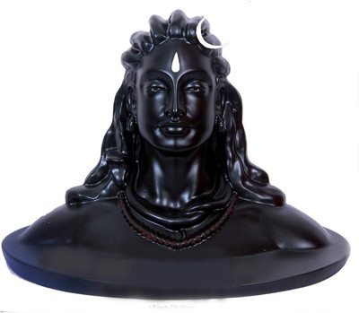 Country hub Adiyogi Lord Shankar Idol for Home Decor, Gift & Pooja 16.5 cm x 11 cm x 13 cm Decorative Showpiece  -  13 cm(Polyresin, Black)