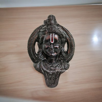 SP Handicrafts SP Handicrafts Lord Ram Lala Face Wall Hanging Brass in Silver Finish Decorative Showpiece  -  18 cm(Brass, Black)