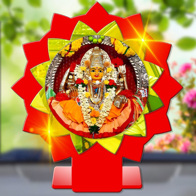 SANBIA Kanaka Durga Durga of Vijayawada Car Dashboard Idol Premium Decorative Showpiece  -  11 cm(Plastic, Multicolor)