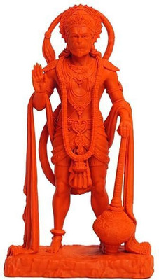 shri balaji crafts Hanuman Idol Bajrang Bali Idol/Shri Hanuman ji murti Decorative Showpiece  -  4 cm(Resin, Orange)