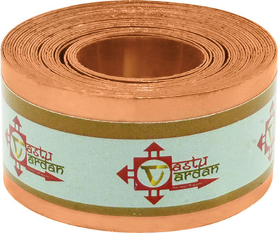 vastu vardan Copper Strip For Vastu Remedy (8 Feet, 18 MM Width, 0.3MM Thickness)(Pack of 1) Decorative Showpiece  -  11 cm(Metal, Red)