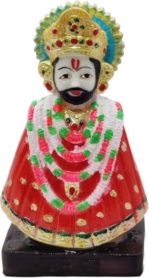 G LOOKS Lord Khatu Shyam Statue/ Shyam Baba Marble Dust Idol 6 Inch for Temple (Red) Decorative Showpiece  -  16 cm(Polyresin, Red)