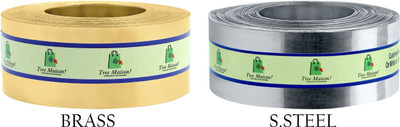 TREEMAISON Brass, Stainless Steel Strip Combo (Length-25Feet, Width-25MM, Thickness-0.2MM) Decorative Showpiece  -  2.54 cm(Brass, Steel)