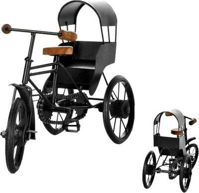 INDIAN CRAFTSMEN RickshawShowPiece951 Decorative Showpiece  -  21 cm(Iron, Black)