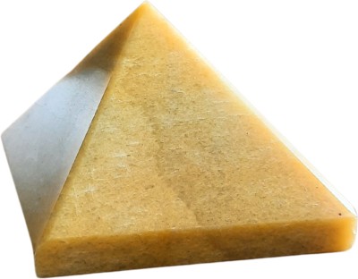 Maitri Export Golden Agate 2 Inch Pyramid Decorative Showpiece  -  5 cm(Crystal, Yellow)