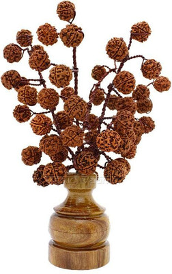 Sankalan Creation Rudraksha Tree Decorative Showpiece  -  5 cm(Crystal, Brown)