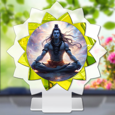 GiftsRange Adiyogi Shiva Mahadeva Neelkanth Shankar Car Dashboard Idol Decorative Showpiece  -  11 cm(Plastic, Multicolor)