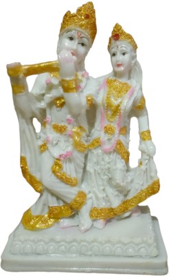 WINSOME COLLECTION Radha Krishna Kanha Idol Murti Statue For Pujaghar Decorative Showpiece  -  13 cm(Polyresin, Pink)