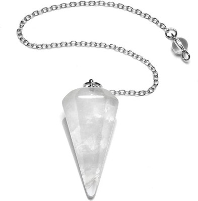 vastu vardan Clear Quartz Crystal Dowsing Pendulum | Perfect for Reiki, Chakra Healing Decorative Showpiece  -  5 cm(Crystal, White)