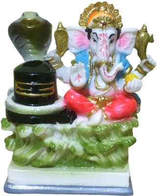WINSOME COLLECTION Ganesha Ganesh Ganpati Murti Idol Statue Decorative Showpiece  -  10 cm(Polyresin, Multicolor)