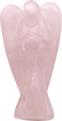 Plus Value Natural Pink Rose Quartz Angel 3inch Decorative Showpiece  -  3 cm(Crystal, Pink)