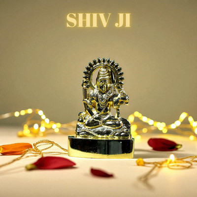 SBBCO Divine Magnet Metal Shiv Ji Idol for Home Temple and Pooja Room Decor Decorative Showpiece  -  6 cm(Metal, Gold)