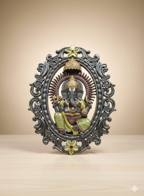 lilacloop LordGanesha-777 Decorative Showpiece  -  25 cm(Plastic, Grey)