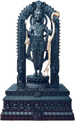 Craftopy Ayodhya Ram Lalla Idol Decorative Showpiece  -  12 cm(Resin, Black)