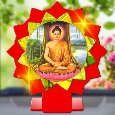 SANBIA Gautam Buddha Siddhartha Shakyamuni Car Dashboard Idol Decorative Showpiece  -  11 cm(Plastic, Multicolor)