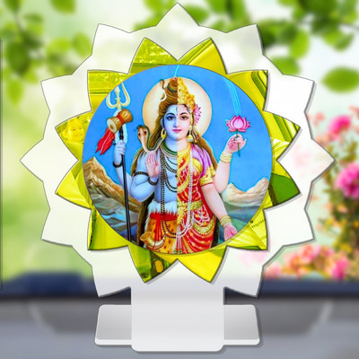 GiftsRange Shiv Parvati Shiva Shakti Uma Maheshwar Car Dashboard Idol Decorative Showpiece  -  11 cm(Plastic, Multicolor)