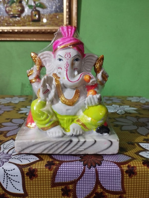 DevHandicrafts Lord Ganesha Ganpati Idols Decorative Showpiece  -  12 cm(Resin, Multicolor)