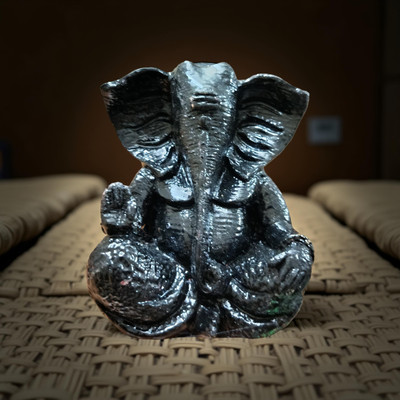 swaroopa Ganesh murti Showpiece Decorative Showpiece  -  9 cm(Polyresin, Multicolor)