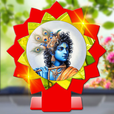 GiftsRange Krishna Govinda Gopal Madhusudana Kanha Car Dashboard Idol Decorative Showpiece  -  11 cm(Plastic, Multicolor)