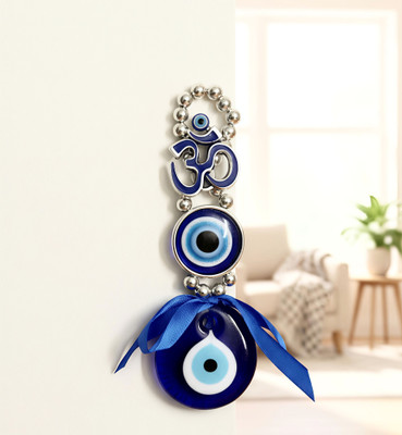 R M ENTERXX NAZAR BATTU EVIL EYE Decorative Showpiece  -  15 cm(Resin, Blue)