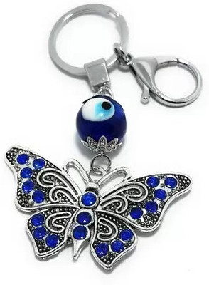 ayoni Butterfly Key Chain Decorative Showpiece  -  12 cm(Steel, Multicolor)