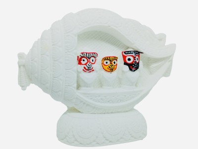 Jagannath Dham Jagannath Dham lord Jagannath marbel idol Decorative Showpiece  -  12 cm(Marble, White)