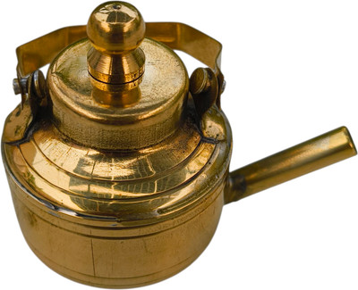 AHD Antiques Miniature Brass Tea Kettle for Kids Toy Decorative Showpiece  -  5 cm(Brass, Gold)