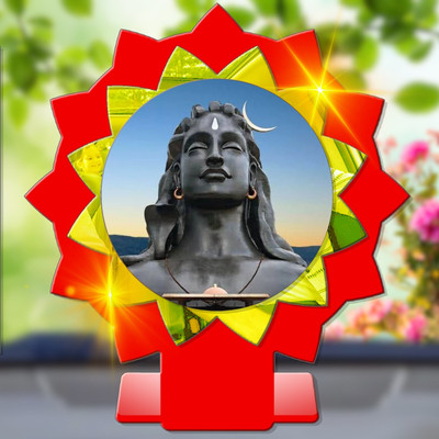 GiftsRange Adiyogi Shiva Mahadeva Neelkanth Shankar Car Dashboard Idol Decorative Showpiece  -  11 cm(Plastic, Multicolor)