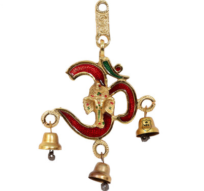 Neo Classic Om Latkan Set of 2 pc Wall I Door Hanging Showpiece Decorative Showpiece  -  15 cm(Aluminium, Multicolor)