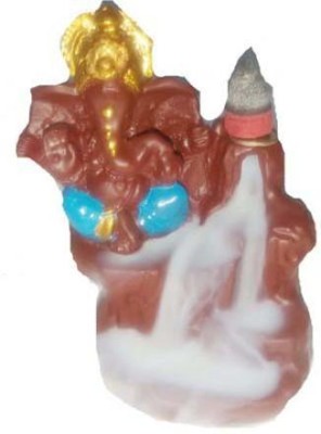 PPJ PPJ ® GANESH Smoke Fountain Like WATTER Fall FENGSHUI VASTU Home DÉCOR Wealth Prosperity Money GOODLUCK/Gift POLYRESIN (Multicolour) with Free 30 Smoke Back Flow Scented Cone INCENSES Backflow Incense might take 30-40 Seconds to start, In Order To Have A Perfect Ornamental Effects,Please Burn Th