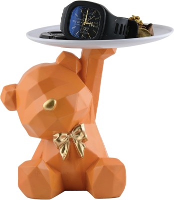 MayuraDecors Cool Dog for Home Decor with Paltter Statue |office Decor Item (Orange) Decorative Showpiece  -  15 cm(Resin, Orange)