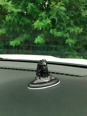 Spreading Smiles Spreading Smiles Shiva Idol For Car Dashboard Small Metal Aadi Yogi Decorative Showpiece  -  11 cm(Polyresin, Black)
