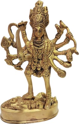 Murtipack Kali Mata Antique Finish Murti for Home Temple Decorative Showpiece  -  16 cm(Brass, Gold)