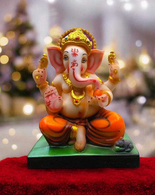 ShivaanshCraft Beautiful Ganesha Decorative Showpiece  -  19 cm(Resin, Multicolor)