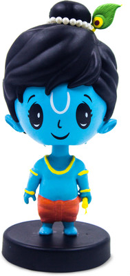 TRAVELLING SANKIRTAN PARTY Krishna Bobblehead Decorative Showpiece  -  15 cm(Plastic, Blue)