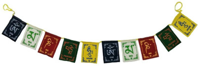 TGB Tibetian Buddhist Flags for Home Decorative Showpiece  -  9 cm(Fabric, Multicolor)