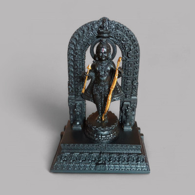 Mangalam Enterprises Polyresin Lord Ram Murti Idol for Home Temple & Decoration – Ayodhya Ram Statue Decorative Showpiece  -  16 cm(Polyresin, Black)