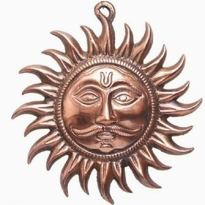 Astro Astro-D, Copper Sun Surya Dev Idol Vastu Remedy (Pack of 1) Decorative Showpiece  -  2 cm(Copper, Gold)