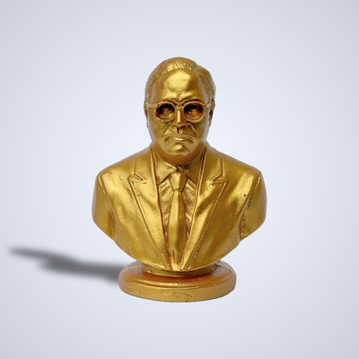 HanuCreation Dr. B. R. Ambedkar Sculpture, Gold Finish | Perfect for Home Decor, Office Desk Decorative Showpiece  -  9.5 cm(Polyresin, Resin, Gold)