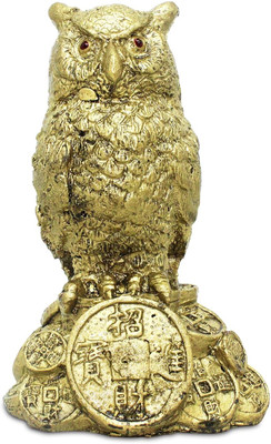 skynly Feng Shui Owl A Symbol of Wisdom and Protection from Evil, Owl Bird Figure Decorative Showpiece  -  10 cm(Crystal, Multicolor)