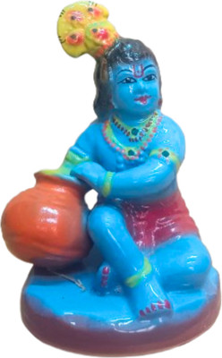 balaji tradiings Lord Butter Krishna Decorative Showpiece  -  17 cm(Ceramic, Multicolor)