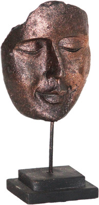 Miss Peach Presents New Human face Showpiece for home decor items| Decorative Showpiece  -  21 cm(Polyresin, Brown, Gold, Black)