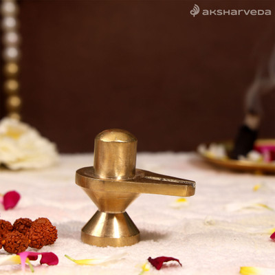 Aksharveda Decorative Showpiece  -  10 cm(Brass, Gold)