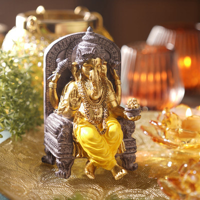 Twamev Decorative Showpiece  -  12.7 cm(Resin, Yellow, Multicolor)