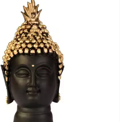 asija trading co Decorative Showpiece  -  14.5 cm(Polyresin, Black, Gold)