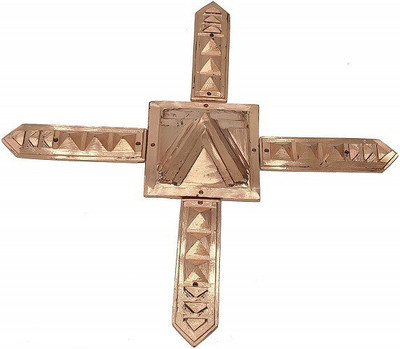 Plus Value Geo Copper pyramid to Release Geopathic Stress - Vastu Tool Decorative Showpiece  -  27.5 cm(Copper, Copper)